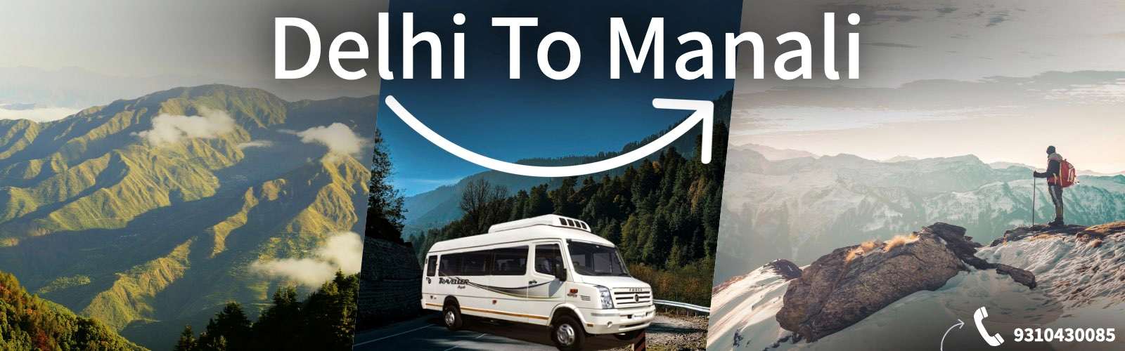 delhi to manali